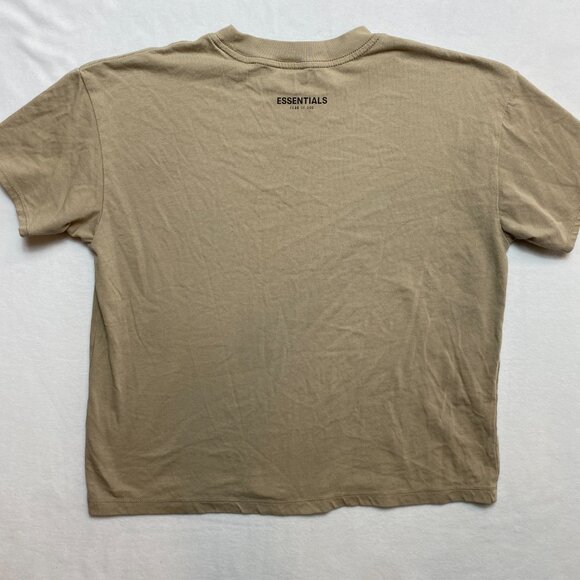 Essentials Fear of God T-Shirt Men's S Tan Camel Short Sleeve Crewneck - Picture 9 of 13